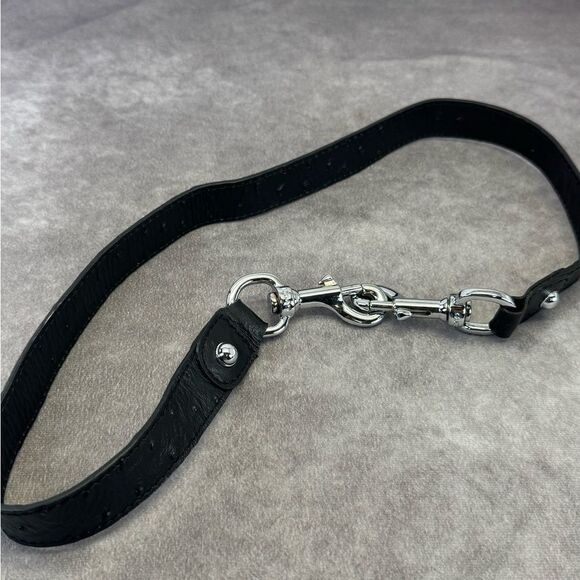 Gucci Ostrich Black Leather Replacement Strap 35”